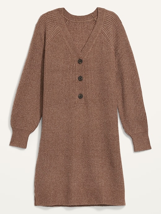 Image number 4 showing, Long-Sleeve Rib-Knit Mini Sweater Dress