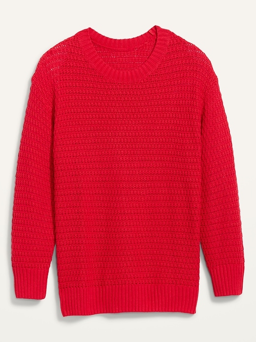 Image number 4 showing, Textured Cotton-Blend Tunic Sweater