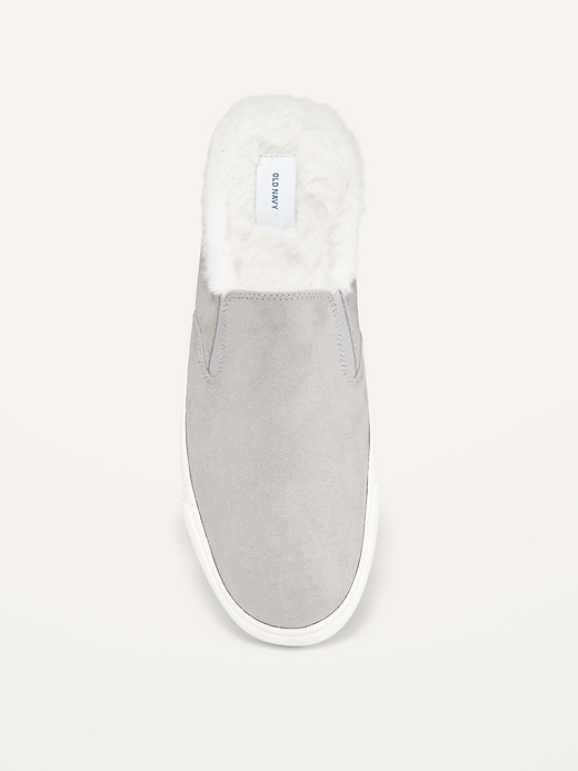 Image number 3 showing, Faux-Fur-Lined Slip-On Mules
