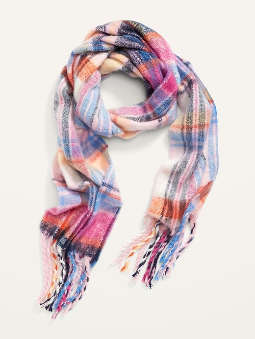 View large product image 2 of 2. Soft-Brushed Printed Boucl� Scarf For Women