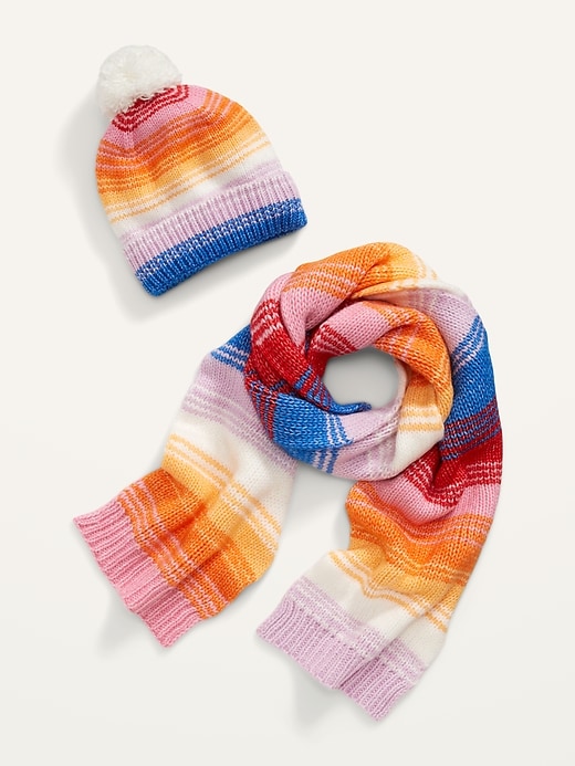 Image number 4 showing, 2-Pack Printed Pom-Pom Beanie And Scarf Set For Women