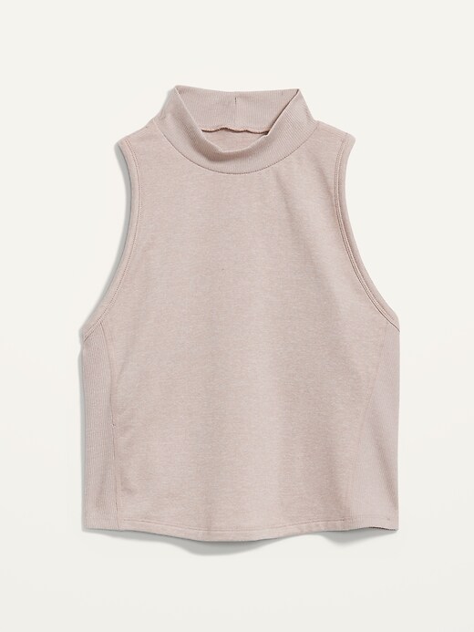 Image number 3 showing, Sleeveless CozeCore Mock-Neck Cropped Top