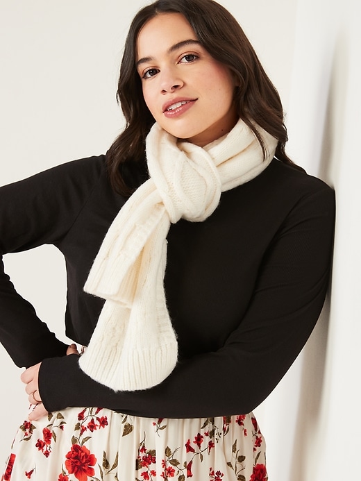 View large product image 1 of 2. Cable-Knit Scarf For Women