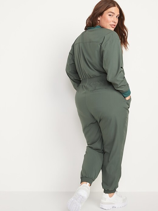 Image number 8 showing, StretchTech Cropped Zip Bomber Jumpsuit
