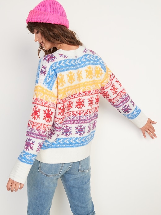 Image number 6 showing, Fair Isle Crew-Neck Sweater