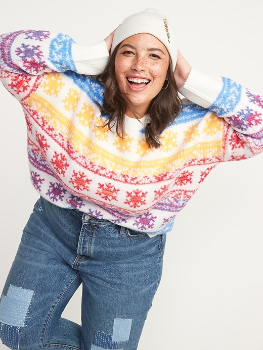 Image number 7 showing, Fair Isle Crew-Neck Sweater