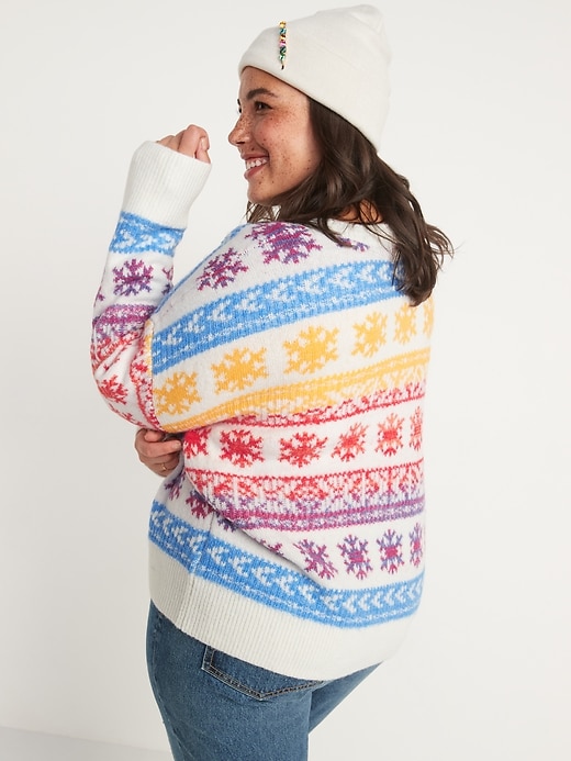 Image number 8 showing, Fair Isle Crew-Neck Sweater