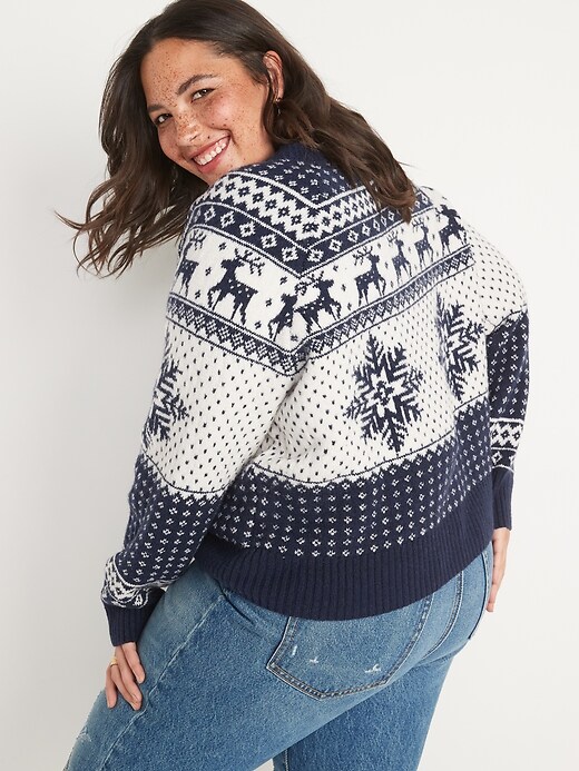 Image number 8 showing, Fair Isle Button-Front Cardigan Sweater for Women