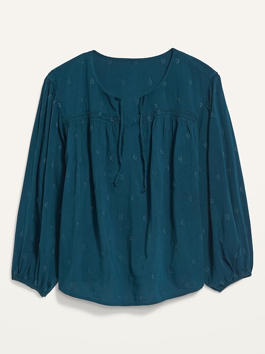 Image number 4 showing, Long-Sleeve Embroidered Poet Blouse