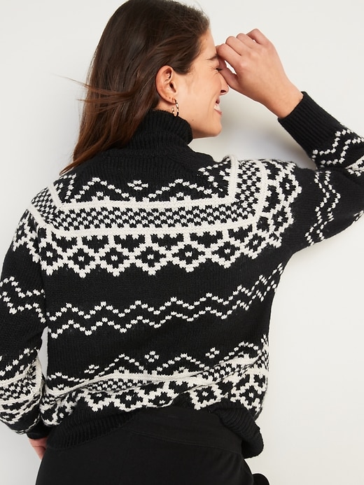 Image number 6 showing, Cozy Fair Isle Turtleneck Sweater