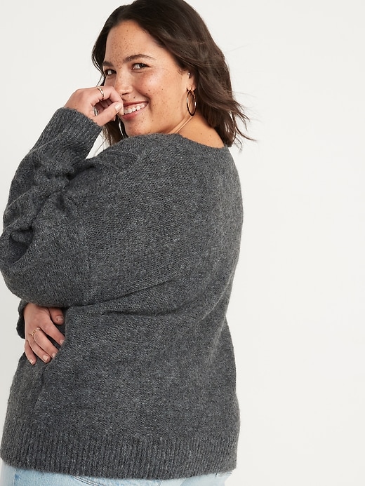Image number 8 showing, Textured Crew-Neck Sweater for Women