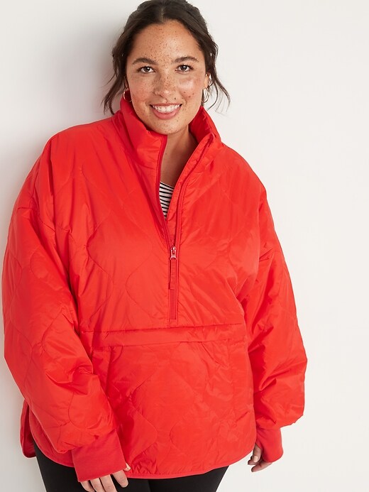 Image number 7 showing, Packable Half Zip Water-Resistant Quilted Jacket