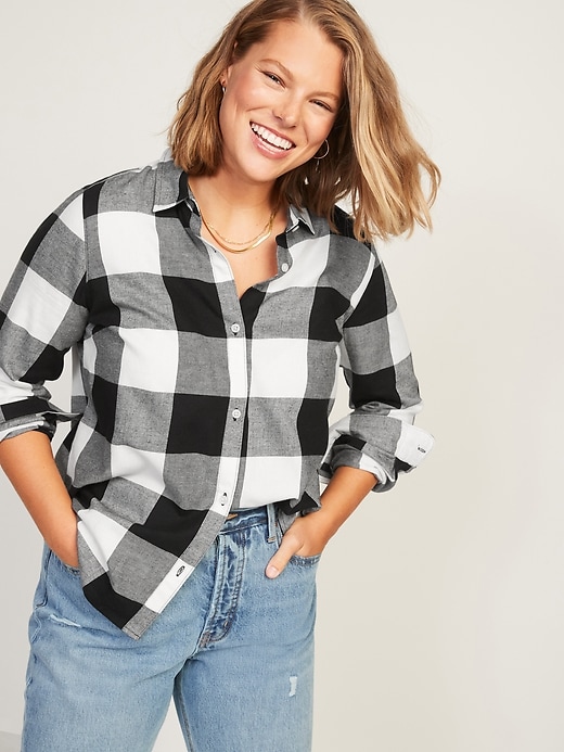 View large product image 1 of 2. Long-Sleeve Plaid Flannel Shirt