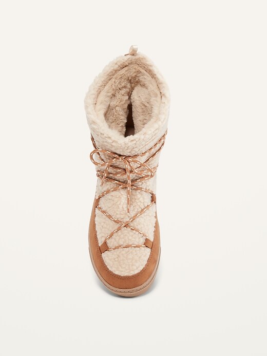 Image number 3 showing, Faux-Fur-Lined Sherpa Boots