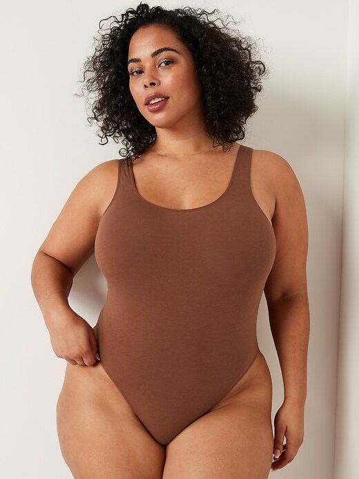 Image number 7 showing, Sleeveless Supima&#174 Cotton-Blend Bodysuit
