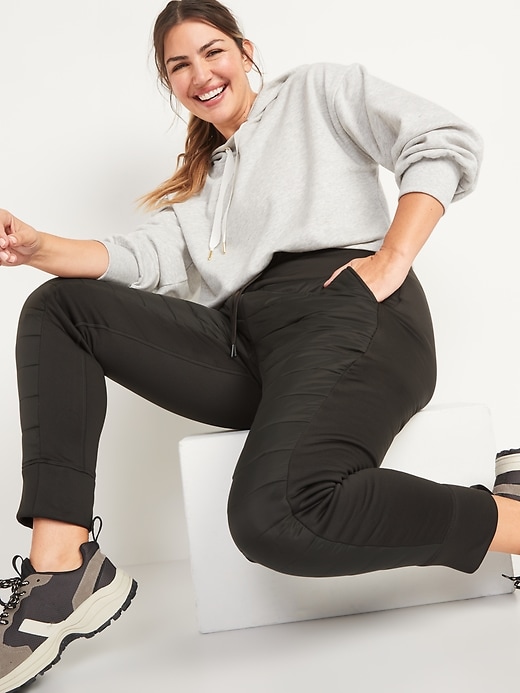 Image number 3 showing, High-Waisted UltraCoze Quilted Hybrid Jogger Leggings