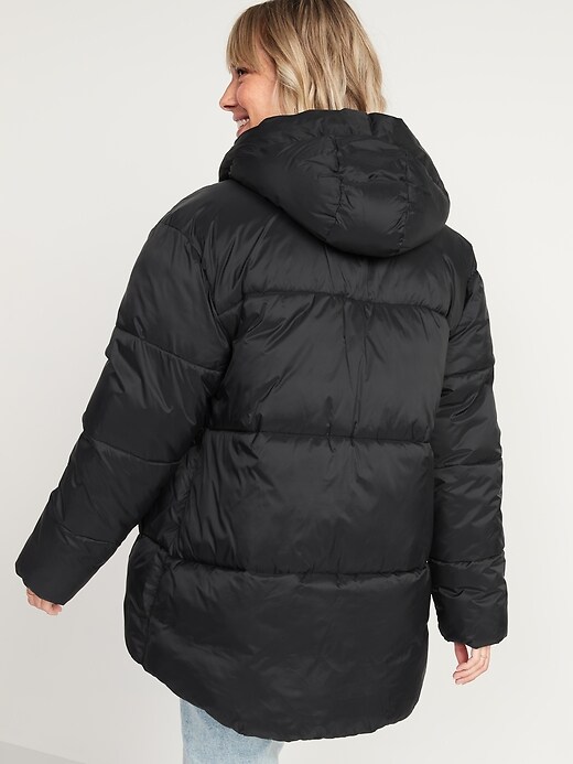 Image number 6 showing, Water-Resistant Hooded Puffer Jacket for Women