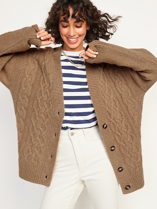 Image number 5 showing, Slouchy Cardigan Sweater for Women