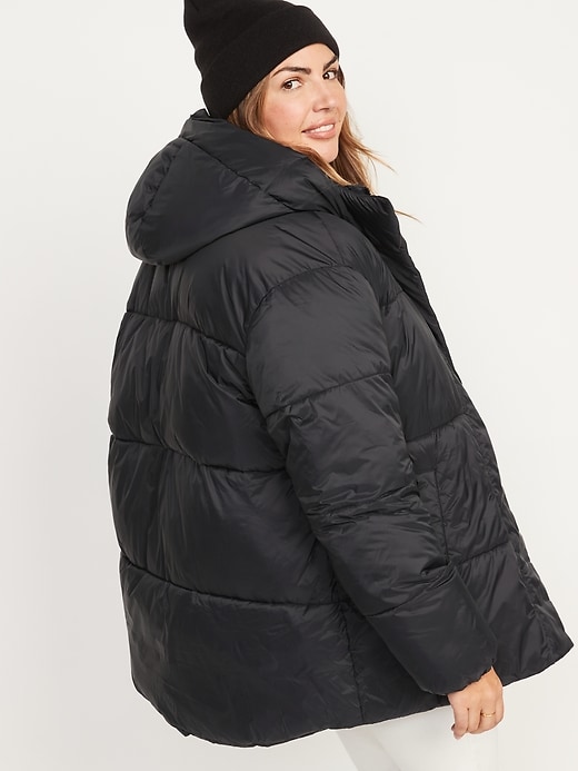 Image number 2 showing, Water-Resistant Hooded Puffer Jacket for Women