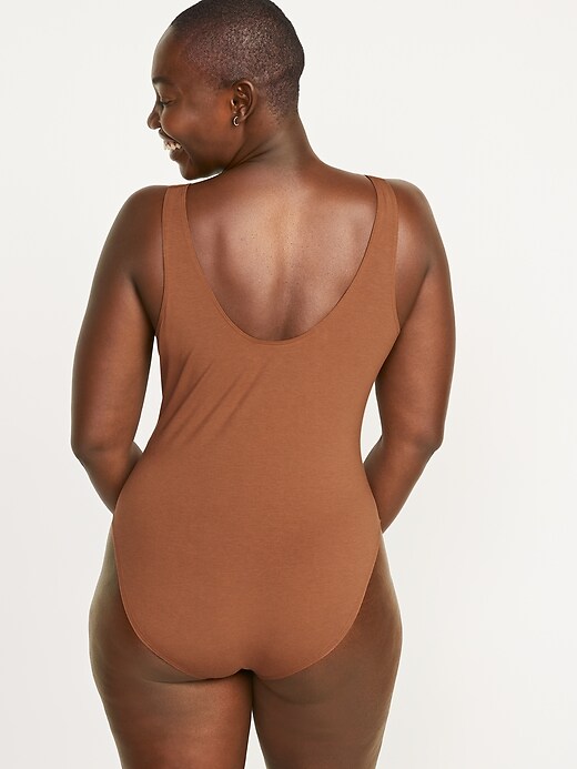Image number 2 showing, Sleeveless Supima&#174 Cotton-Blend Bodysuit