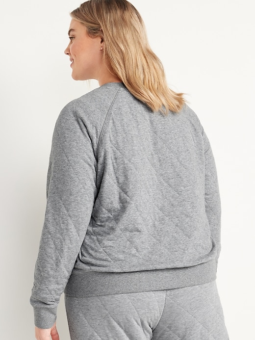 Image number 8 showing, Long-Sleeve Vintage Quilted Easy Sweatshirt
