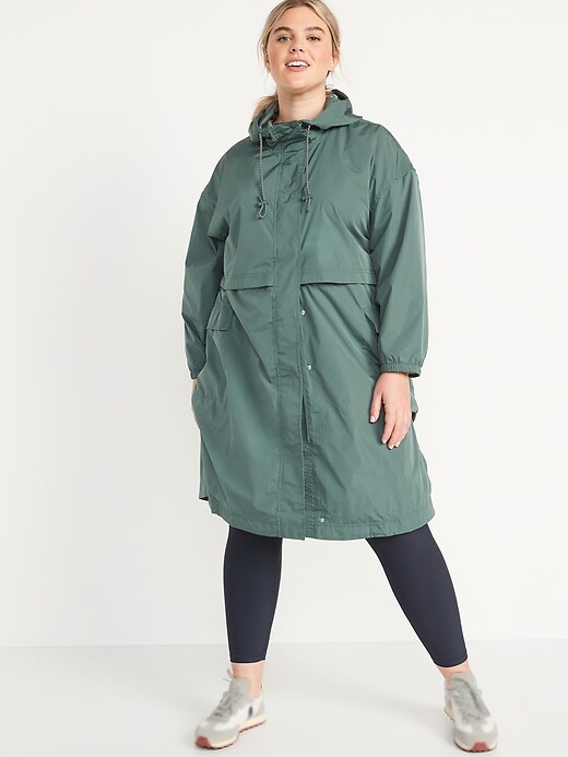 Image number 6 showing, Oversized Water-Resistant Hooded Coat