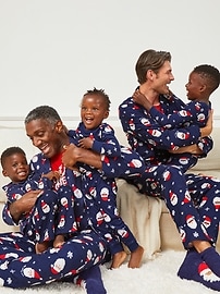 View large product image 3 of 3. Gender-Neutral Matching Santa Claus Snug-Fit Pajama Set For Kids