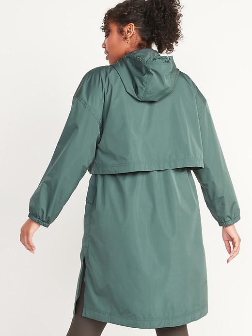 Image number 2 showing, Oversized Water-Resistant Hooded Coat