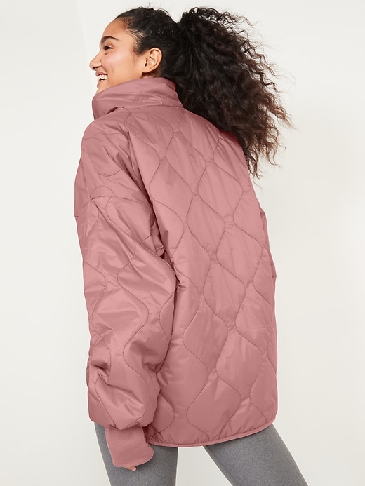 Image number 6 showing, Packable Half Zip Water-Resistant Quilted Jacket