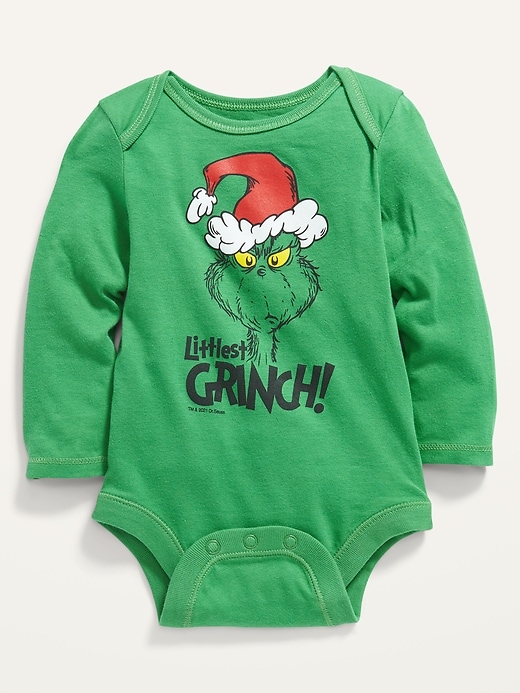 View large product image 1 of 2. Dr. Seuss' The Grinch&#153 "Littlest Grinch!" Unisex Bodysuit for Baby