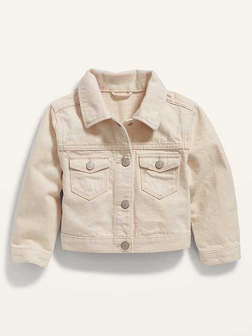 View large product image 1 of 2. Unisex Ecru-Wash Jean Jacket for Toddler