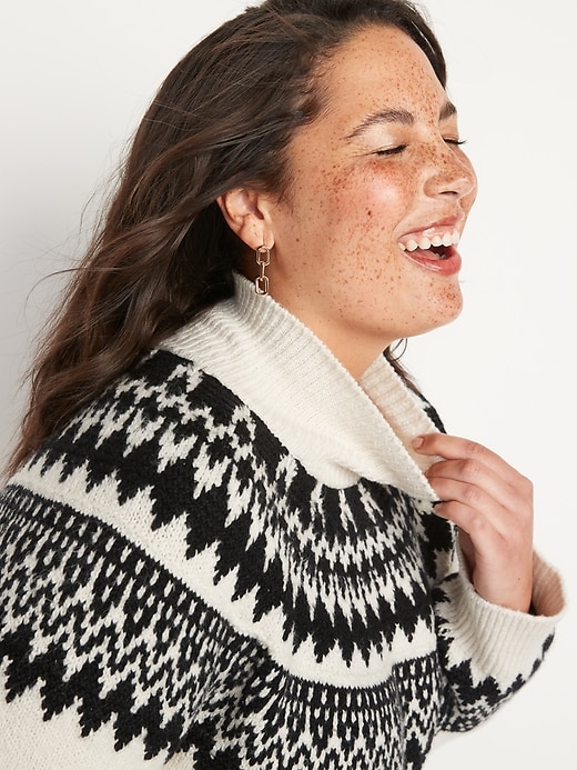 Image number 3 showing, Cozy Fair Isle Turtleneck Sweater