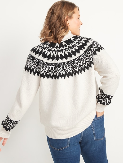 Image number 2 showing, Cozy Fair Isle Turtleneck Sweater