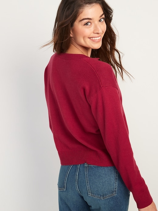 Image number 2 showing, Crew-Neck Cardigan Sweater