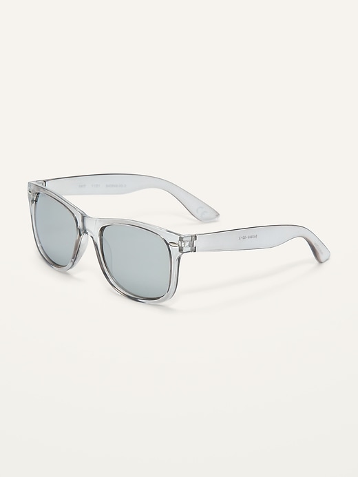View large product image 2 of 2. Silver-Framed Mirror-Lens Sunglasses
