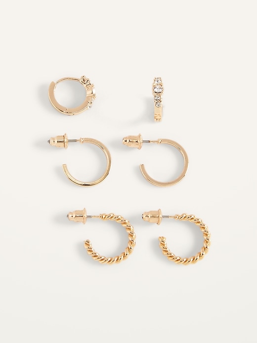 Gold Toned Hoop Earrings Pack For Women Old Navy