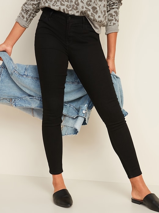 Image number 1 showing, Mid-Rise Wow Super-Skinny Pop-Color Jeans for Women