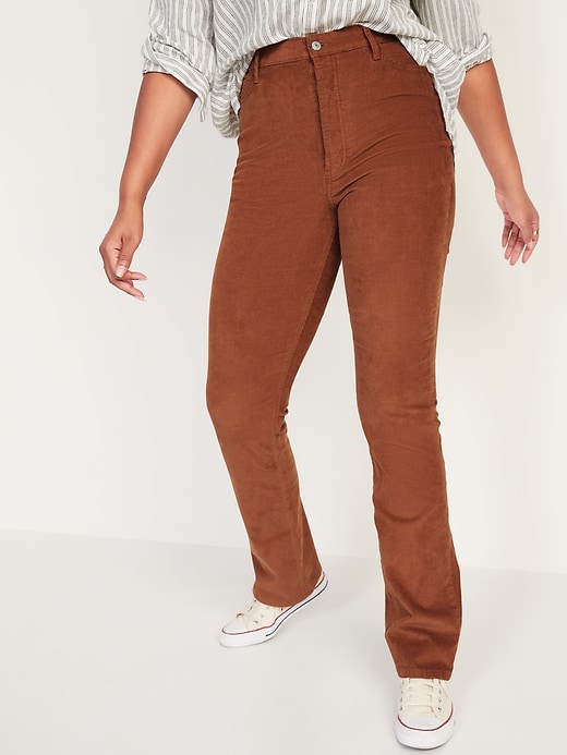 Image number 5 showing, Extra High-Waisted Kicker Corduroy Boot-Cut Pants