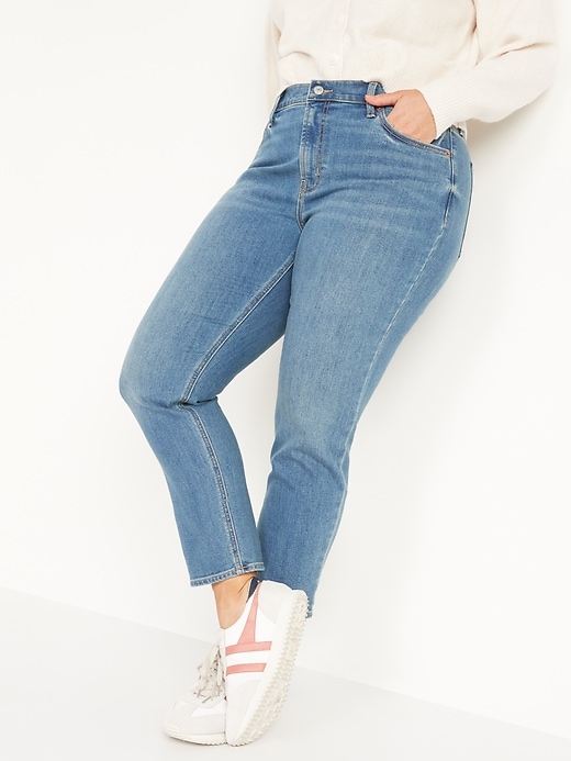 Image number 5 showing, Mid-Rise Built-In Warm Boyfriend Jeans for Women