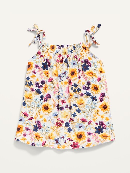 View large product image 2 of 3. Sleeveless Floral Swing Top for Toddler Girls