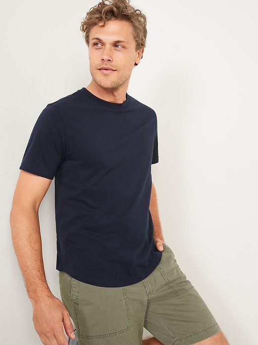 View large product image 2 of 3. Soft-Washed Curved-Hem T-Shirt 3-Pack