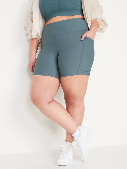 Image number 7 showing, High-Waisted PowerSoft Biker Shorts -- 6-inch inseam
