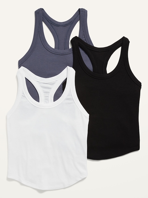 Image number 4 showing, UltraLite Rib-Knit Cropped Tank Tops 3-Pack