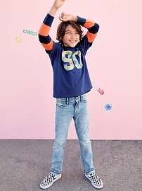 View large product image 3 of 4. Built-In Flex Straight Light-Wash Jeans For Boys