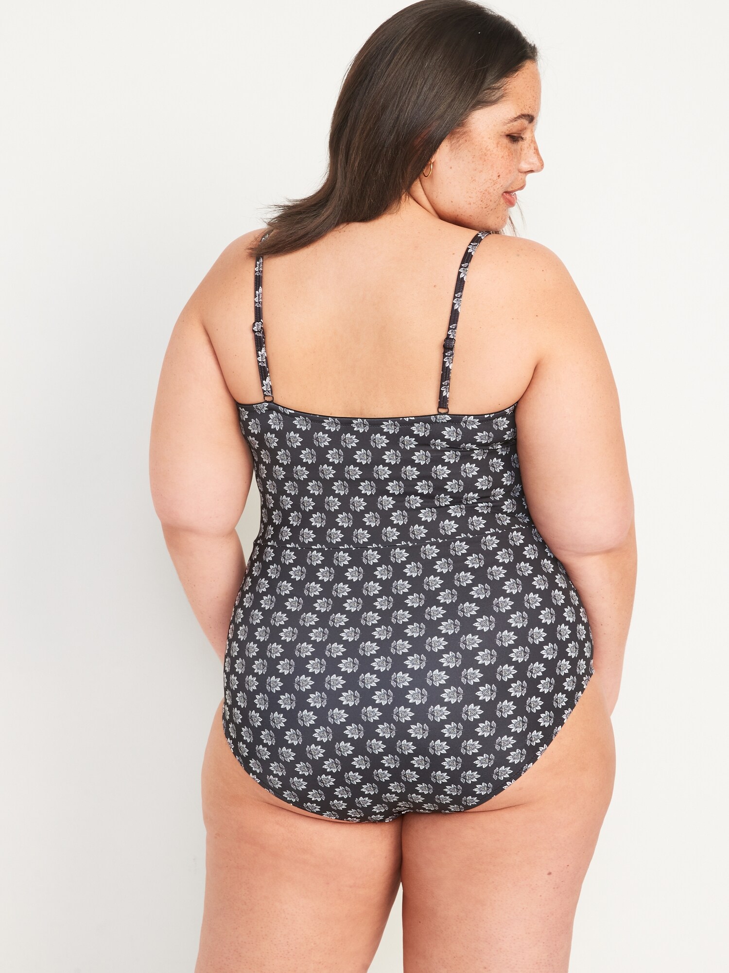 Smocked Bandeau One Piece Swimsuit For Women Old Navy