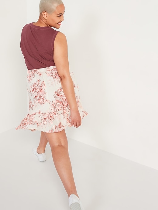 Image number 6 showing, High-Waisted Tiered Mini Swing Skirt for Women