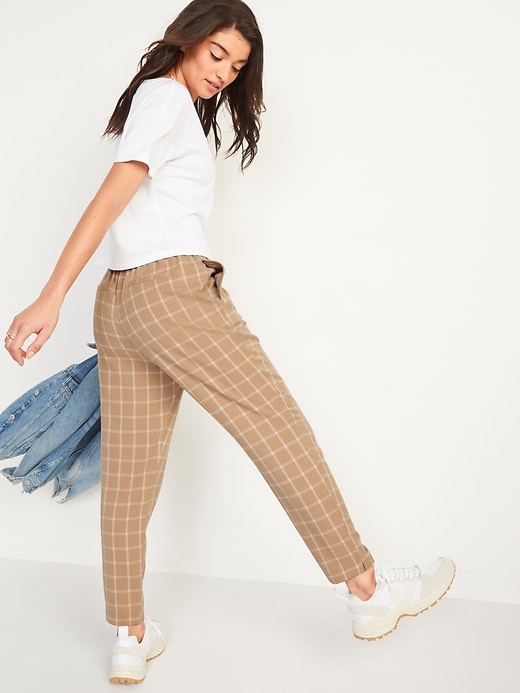 Image number 2 showing, High-Waisted Soft-Brushed Pull-On Ankle Pants