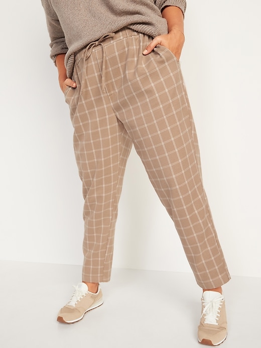 Image number 5 showing, High-Waisted Soft-Brushed Pull-On Ankle Pants
