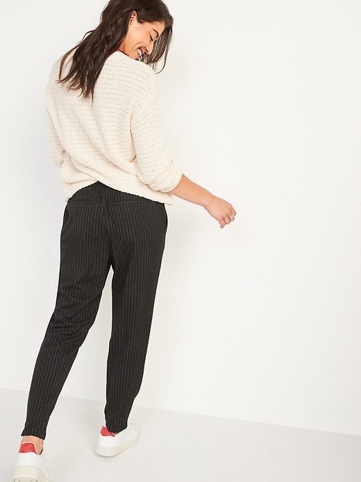 Image number 2 showing, High-Waisted Soft-Brushed Pull-On Ankle Pants