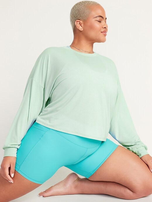 Image number 6 showing, Ultra-Lite Long-Sleeve Cutout Wrap-Back Top